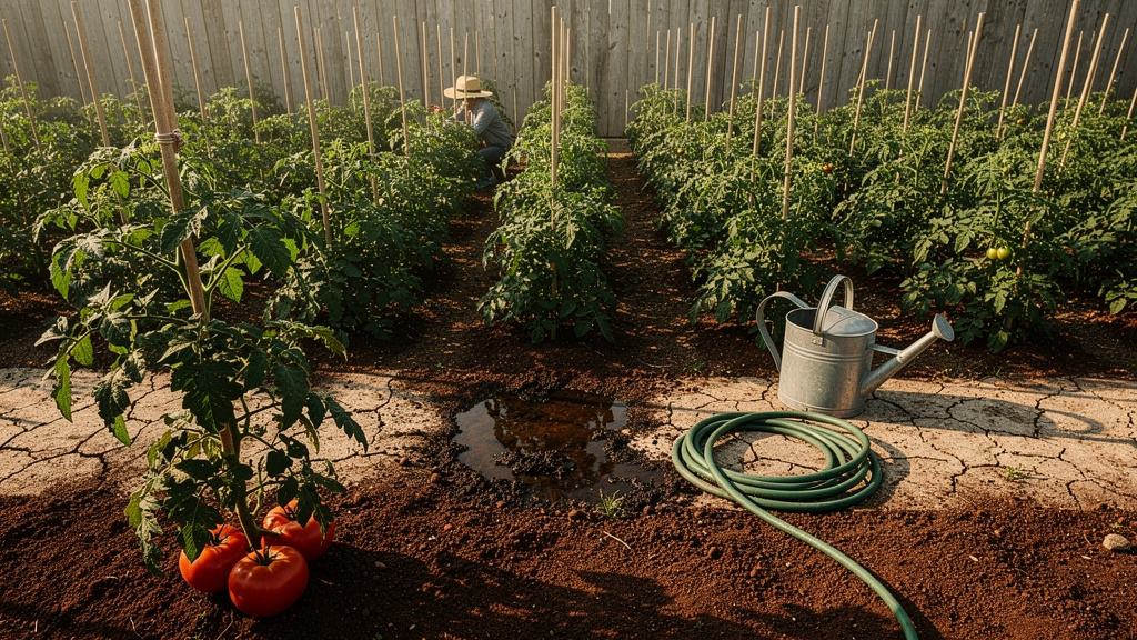 Иллюстрация: Полив помидоры: как часто и сколько воды нужно