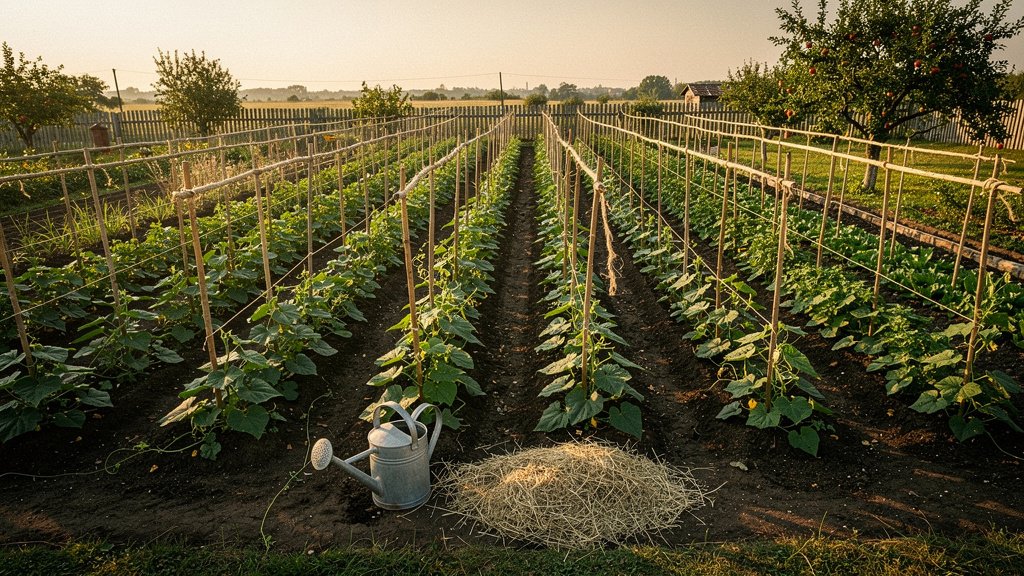 Иллюстрация: Как вырастить огурцы в открытом грунте: пошаговое руководство