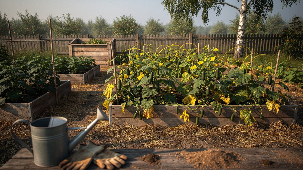 Иллюстрация: Почему желтеют листья у огурцы: причины и лечение