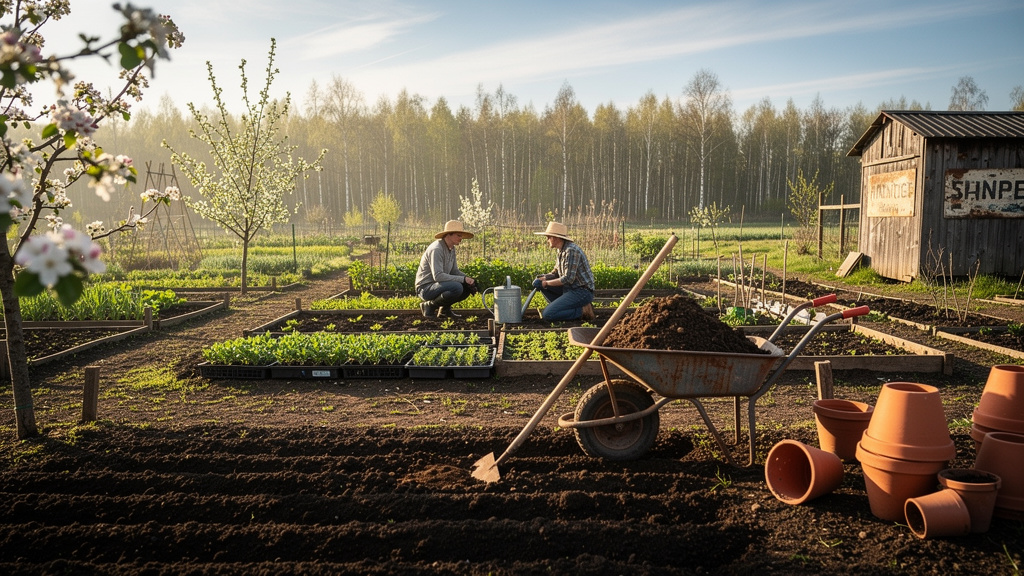 Иллюстрация: Майские работы на даче: посадки, уход, защита
