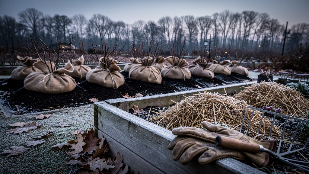 Укрытие растений на зиму в ноябре: сроки и материалы