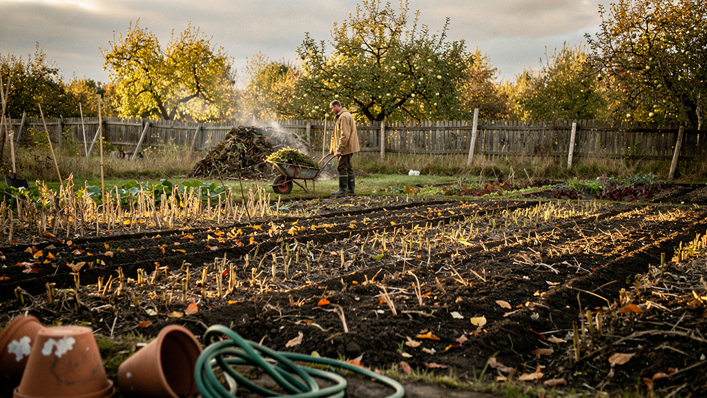 Иллюстрация: Сентябрь: подготовка участка к зиме