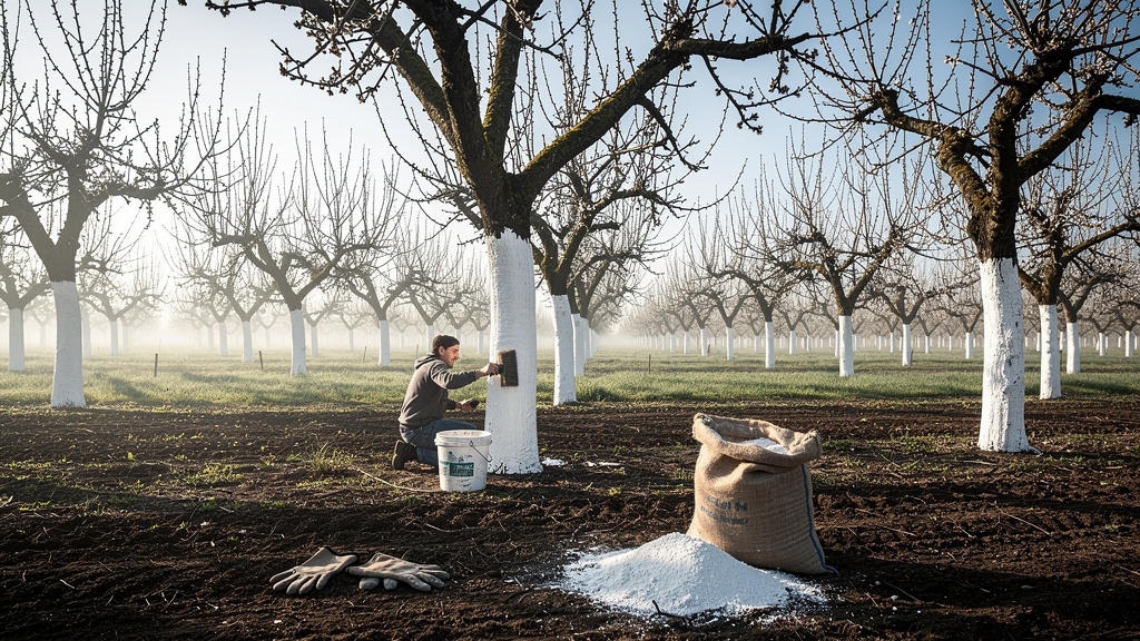 Иллюстрация: Побелка деревьев: зачем, когда и как правильно