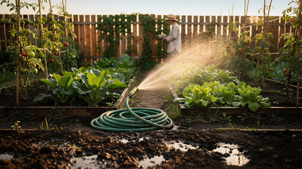 Полив огорода в жару: нормы, время и приёмы