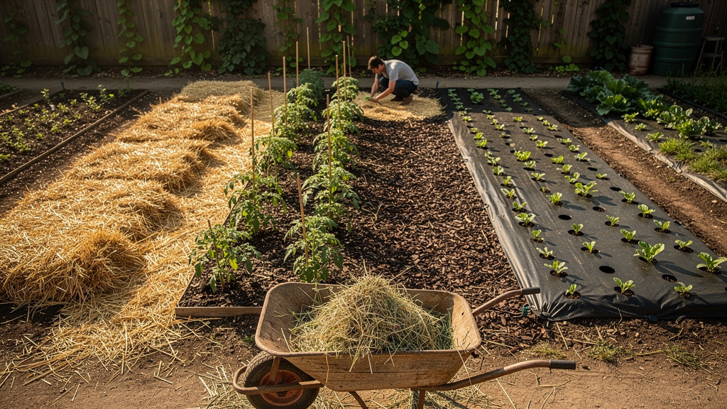 Иллюстрация: Мульчирование грядок: материалы и техника