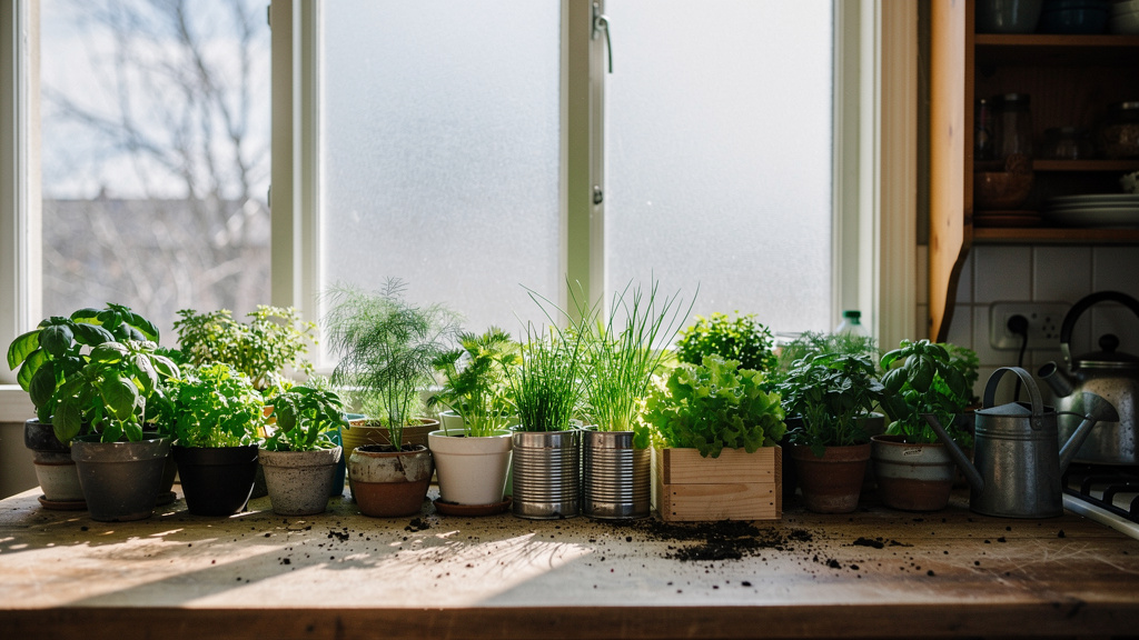Иллюстрация: Выращивание зелени на подоконнике круглый год