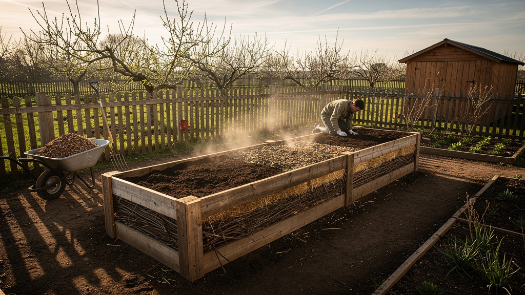 Иллюстрация: Тёплые грядки своими руками: пошаговая сборка