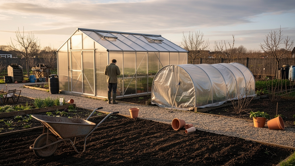 Иллюстрация: Как выбрать теплицу: поликарбонат, стекло или плёнка