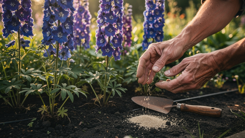 Подкормка дельфиниума: чем и когда удобрять цветы правильно