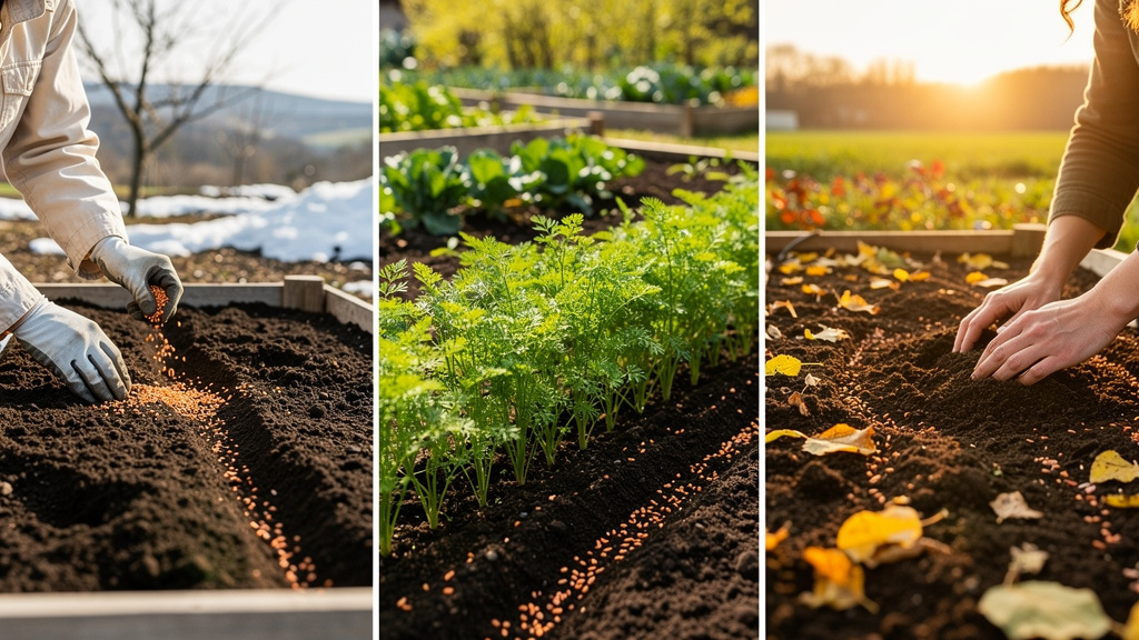 Посев моркови в прогретую весеннюю почву